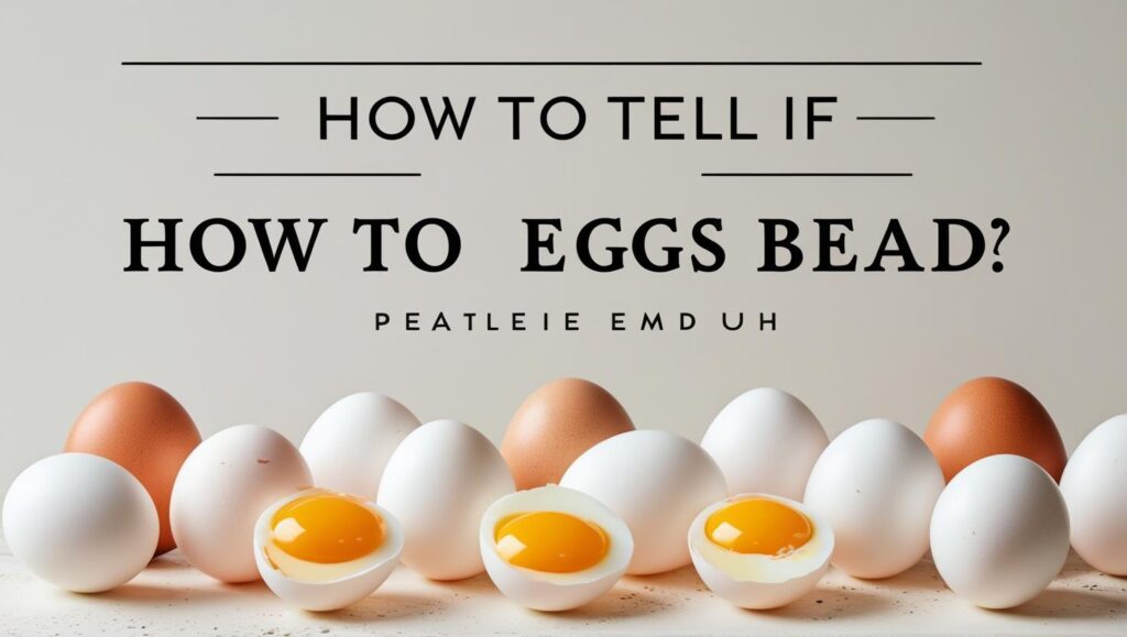 How To tell if eggs are bad