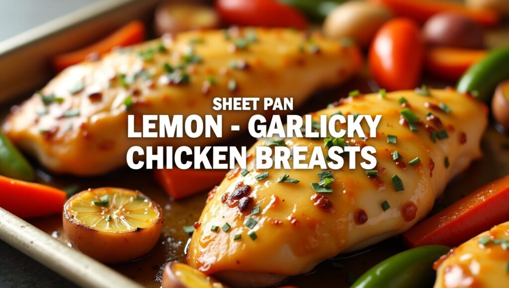 Sheet Pan Lemon-Garlicky Chicken Breasts